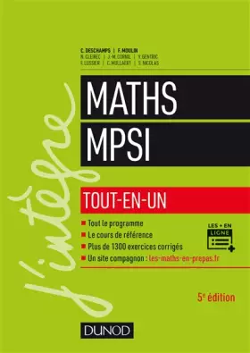 Couverture du produit · Mathématiques MPSI - Tout-en-un - 5e éd.: Tout-en-un