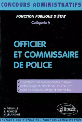 Couverture du produit · Officier et commissaire de police