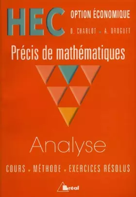 Couverture du produit · Analyse, HEC (Option économique) : Précis de mathématiques