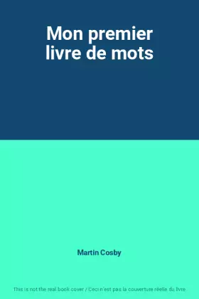 Couverture du produit · Mon premier livre de mots