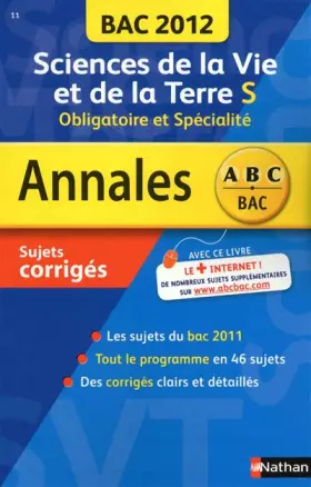 Couverture du produit · Sciences de la Vie et de la Terre S : Sujets corrigés