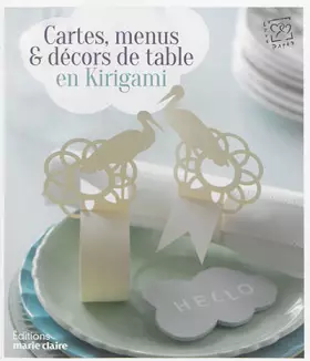 Couverture du produit · Cartes, menus et décors de table en kirigame