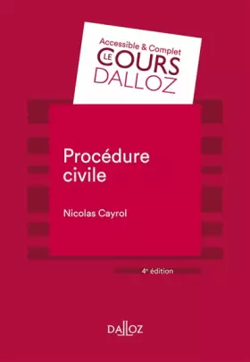 Couverture du produit · Procédure civile. 4e éd.