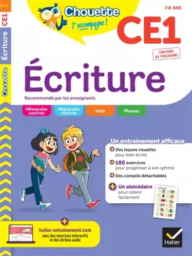 Couverture du produit · Chouette - Ecriture CE1: cahier d'entraînement recommandé par les enseignants