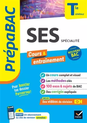 Couverture du produit · Prépabac - SES Tle générale (spécialité) - Bac 2025: cours, méthodes & sujets corrigés (programme de Terminale)