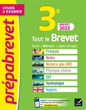 Couverture du produit · Prépabrevet Tout le brevet 2024 3e (toutes les matières): tout-en-un pour réussir sa 3e et son brevet