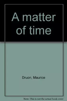 Couverture du produit · A matter of time
