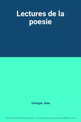 Couverture du produit · Lectures de la poesie