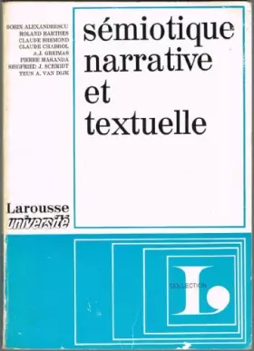 Couverture du produit · Sémiotique narrative et textuelle