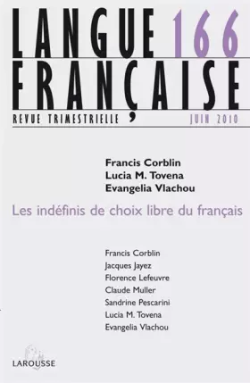 Couverture du produit · Langue française nº 166 (2/2010)