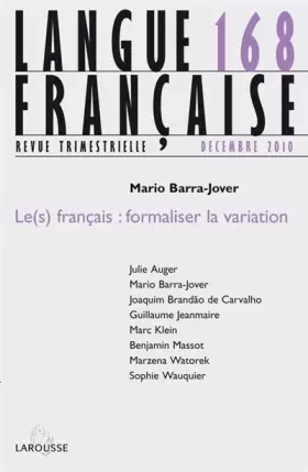 Couverture du produit · Langue française nº 168 (4/2010)
