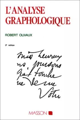 Couverture du produit · L'analyse graphologique