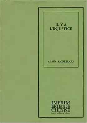 Couverture du produit · Il y a l'injustice