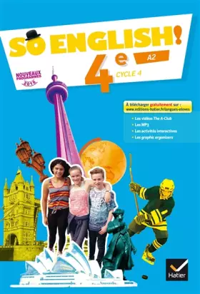Couverture du produit · So English! - Anglais 4e Éd. 2017 - Livre élève