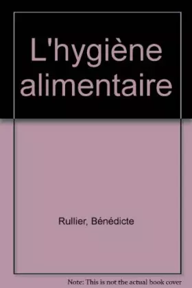 Couverture du produit · L'hygiène alimentaire