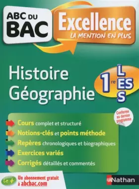 Couverture du produit · ABC du BAC Excellence Histoire-Géographie 1re L-ES