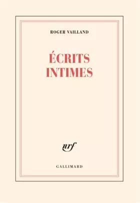 Couverture du produit · Écrits intimes