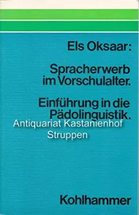 Couverture du produit · Spracherwerb im Vorschulalter.: Einführung in die Pädolinguistik.