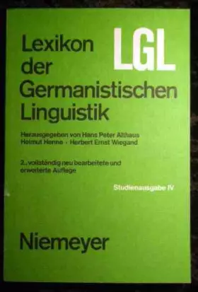 Couverture du produit · Lexikon der germanistischen Linguistik. - Studienausg.. - Band 4.