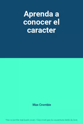 Couverture du produit · Aprenda a conocer el caracter