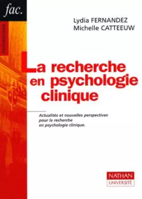 Couverture du produit · La recherche en psychologie clinique