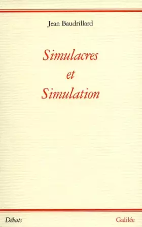 Couverture du produit · Simulacres et simulation