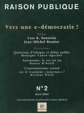 Couverture du produit · Raison publique, numéro 2 : Vers une e-democratie