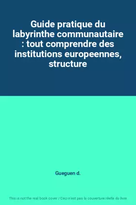 Couverture du produit · Guide pratique du labyrinthe communautaire : tout comprendre des institutions europeennes, structure