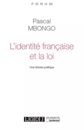 Couverture du produit · L'Identité française et la loi