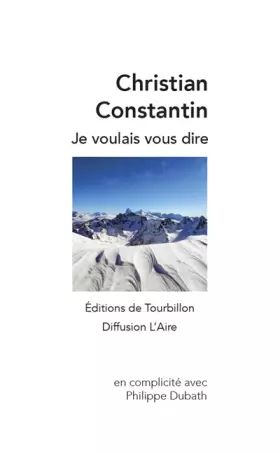 Couverture du produit · Je voulais vous dire