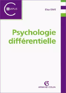 Couverture du produit · Psychologie différentielle