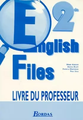 Couverture du produit · English files, seconde. Livret du professeur