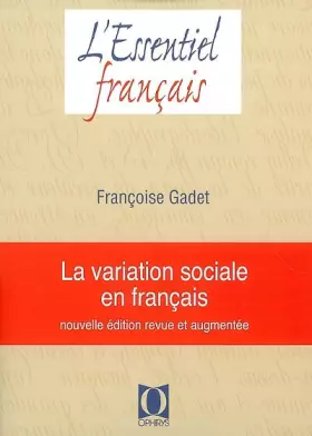 Couverture du produit · La variation sociale en français