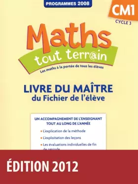 Couverture du produit · Maths tout terrain CM1 2012 Livre du maître du fichier de l'élève