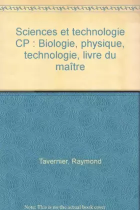 Couverture du produit · Sciences et technologie Livre du maitre CP