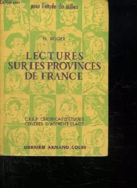 Couverture du produit · LECTURES SUR LES PROVINCES DE FRANCE.