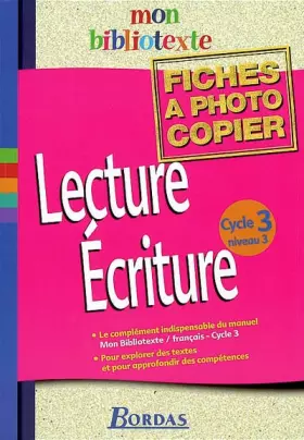 Couverture du produit · LECTURE ECRITURE CYC3 NIV3 REP