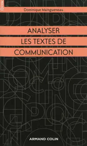 Couverture du produit · Analyser les textes de communication