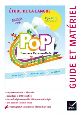 Couverture du produit · POP Parcours personnalisés - Etude de la langue Cycle 3 Éd. 2017 - Guide pédagogique