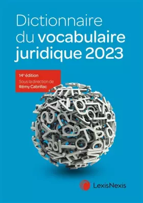 Couverture du produit · dictionnaire du vocabulaire juridique 2023