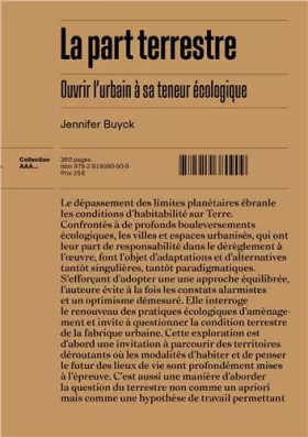 Couverture du produit · La part terrestre