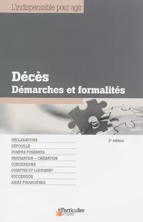 Couverture du produit · Décès - Démarches et formalités
