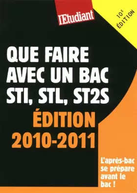 Couverture du produit · Que faire avec un BAC STI, STL, ST2S