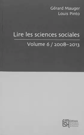 Couverture du produit · Lire les sciences sociales : Tome 6, 2008-2013