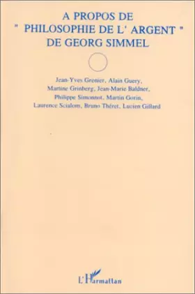 Couverture du produit · A propos de "Philosophie de l'argent" de Georg Simmel