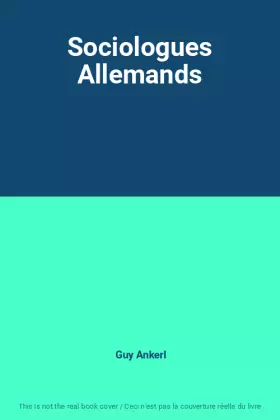 Couverture du produit · Sociologues Allemands