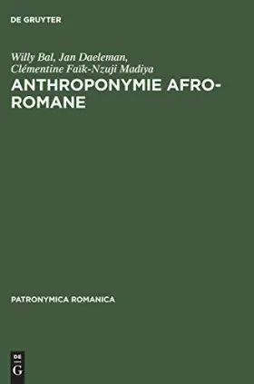 Couverture du produit · Anthroponymie Afro-romane: Esquisse D'un Projet