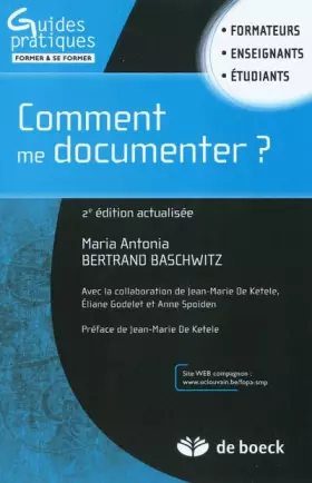 Couverture du produit · Comment me documenter ? Guide pratique pour les enseignants et formateurs