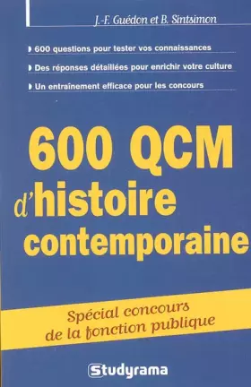 Couverture du produit · 600 qcm d'histoire contemporaine