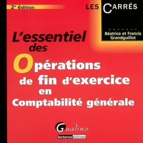 Couverture du produit · L'essentiel des opérations de fin d'exercice en comptabilité générale